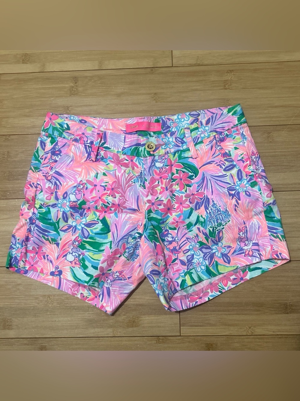 Lily Pulitzer x Disney collab Floral Print Pink Women's Summer Shorts